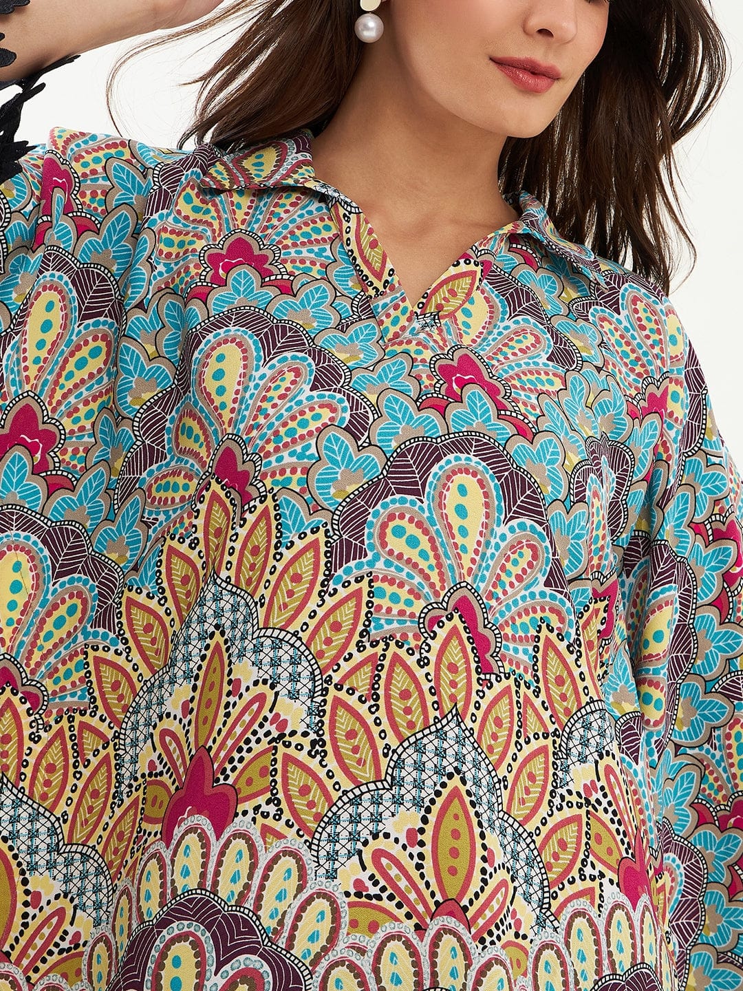 The Kaftan Company Co-ord Floral Fusion Co-ord Set