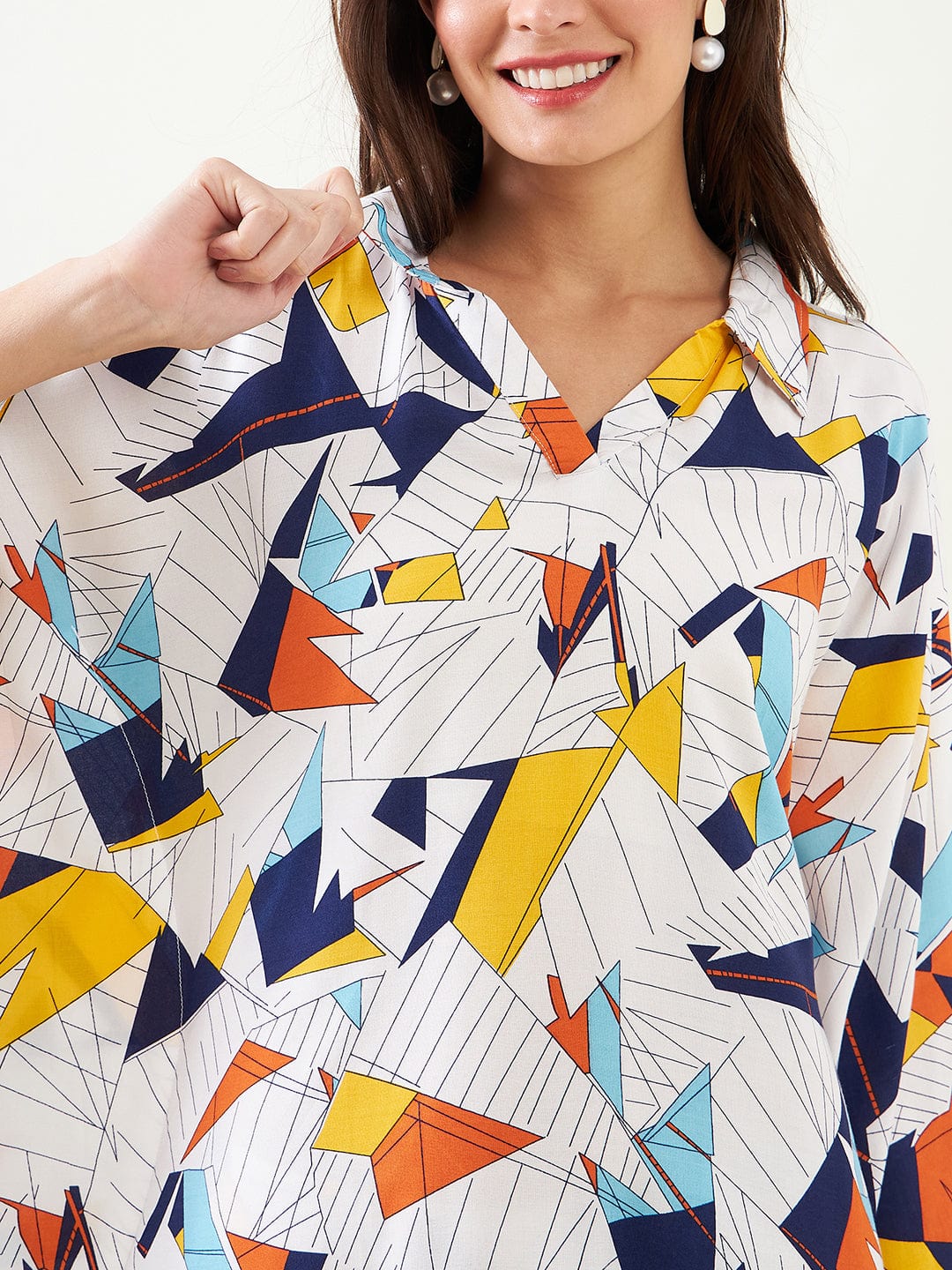 The Kaftan Company Co-ord Geo-Abstract Art Co-ord Set