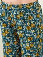 The Kaftan Company Co-ord Green Floral Coord set (Final Sale)