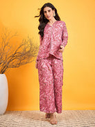 The Kaftan Company Co-ord Peachy Peach Lurex Co-ord Set