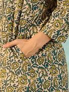 The Kaftan Company Co-ord Women Flora Stylish Cotton Shirt And Pant Co-Ord Set