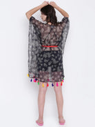 The Kaftan Company Cover-Up Black Chiffon Kaftan Coverup - (Clearance - Final Sale)