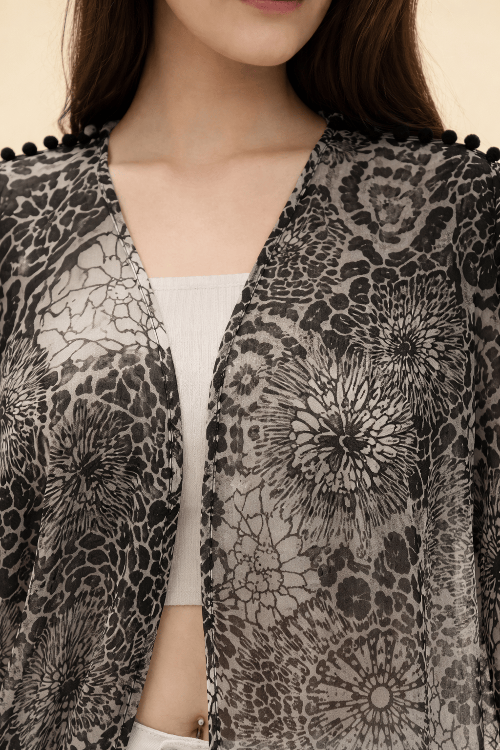 The Kaftan Company Cover-Up Onesize Elegant Sheer Chiffon Resort Cover-Up