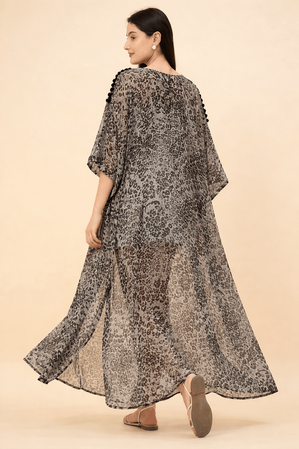 The Kaftan Company Cover-Up Onesize Elegant Sheer Chiffon Resort Cover-Up