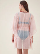 The Kaftan Company Cover Up Pink Sheer Chiffon Beach Cover Up