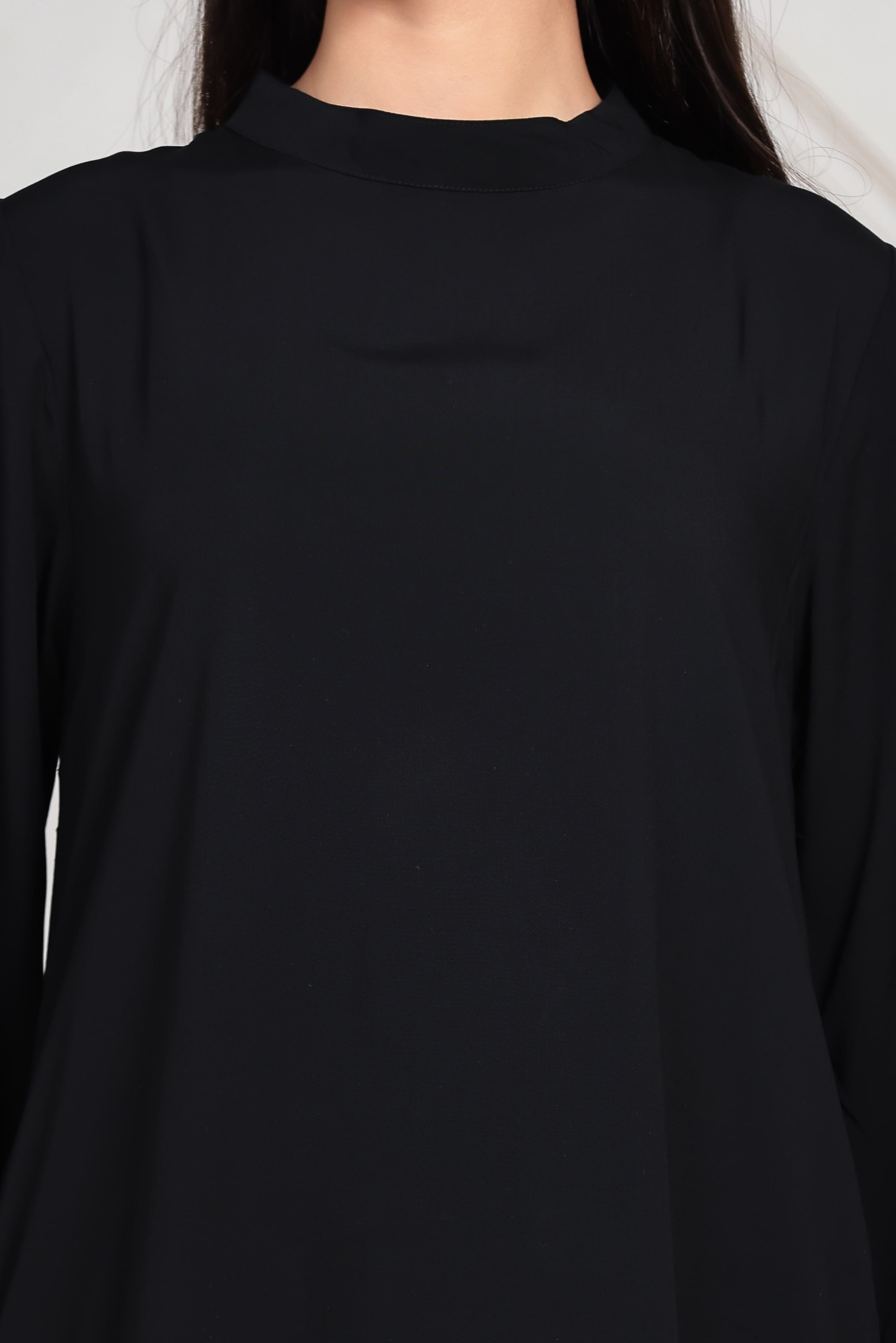 The Kaftan Company Dresses Black Modal Tunic Dress with Sequin Trim