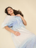 The Kaftan Company Dresses Blue Ombre Cotton Resortwear Maxi Dress