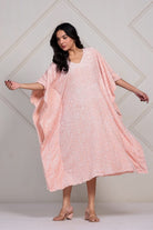 The Kaftan Company Dresses Blush Pink All-Over Sequin Kaftan Dress