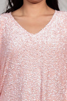 The Kaftan Company Dresses Blush Pink All-Over Sequin Kaftan Dress