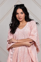 The Kaftan Company Dresses Blush Pink All-Over Sequin Kaftan Dress