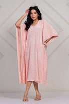 The Kaftan Company Dresses Blush Pink All-Over Sequin Kaftan Dress
