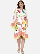 The Kaftan Company Dresses Brushed Florals and Lace Maternity Dress
