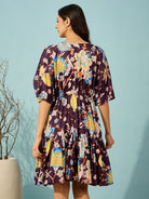 The Kaftan Company Dresses Burgundy Super Soft Vintage Floral Maternity Dress