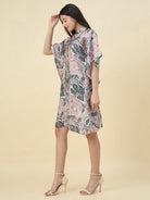 The Kaftan Company Dresses Floral Linen Satin Kaftan Dress