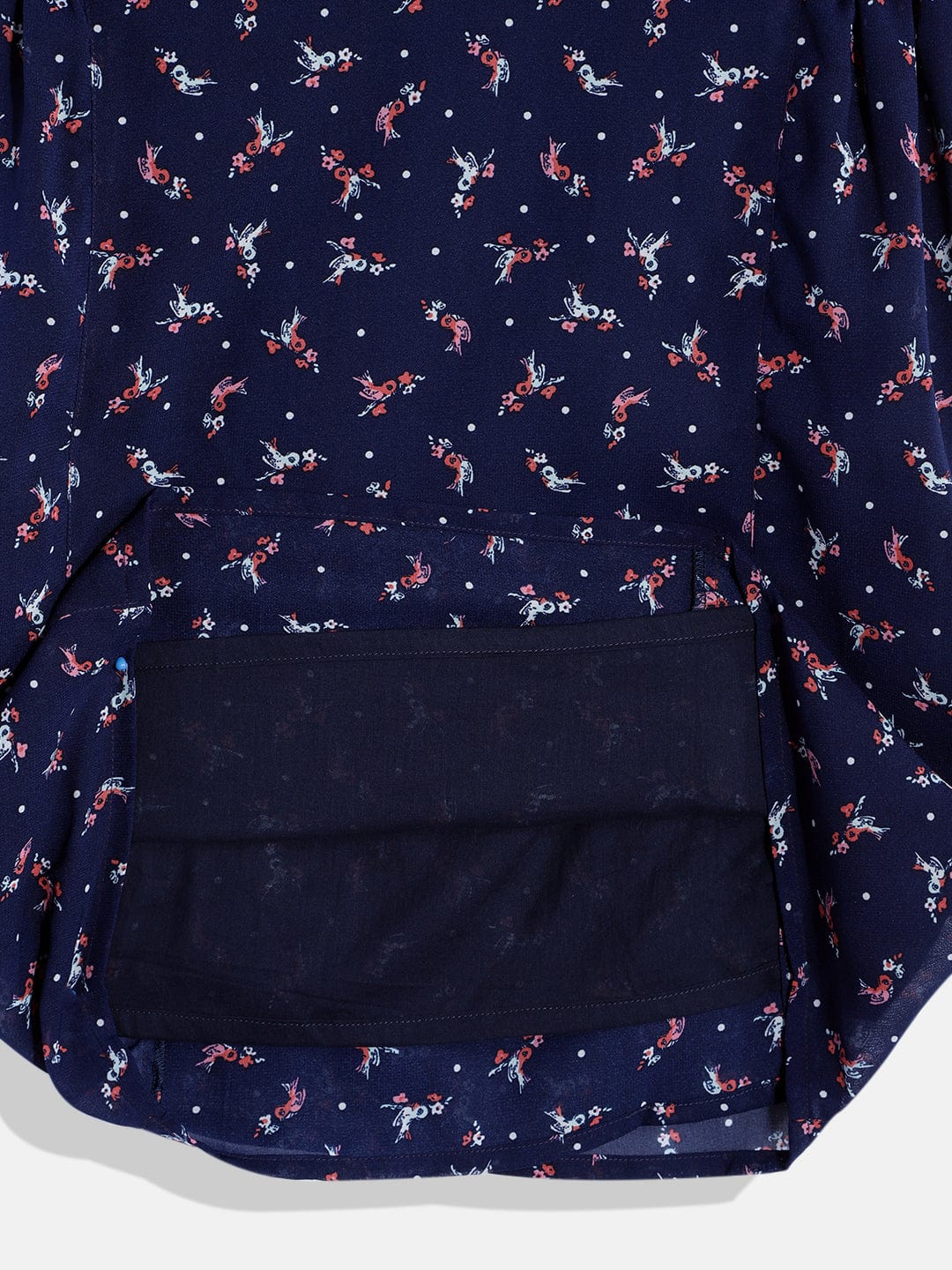 The Kaftan Company Dresses Girls Blue Deer Wrap Tieup Western Dress