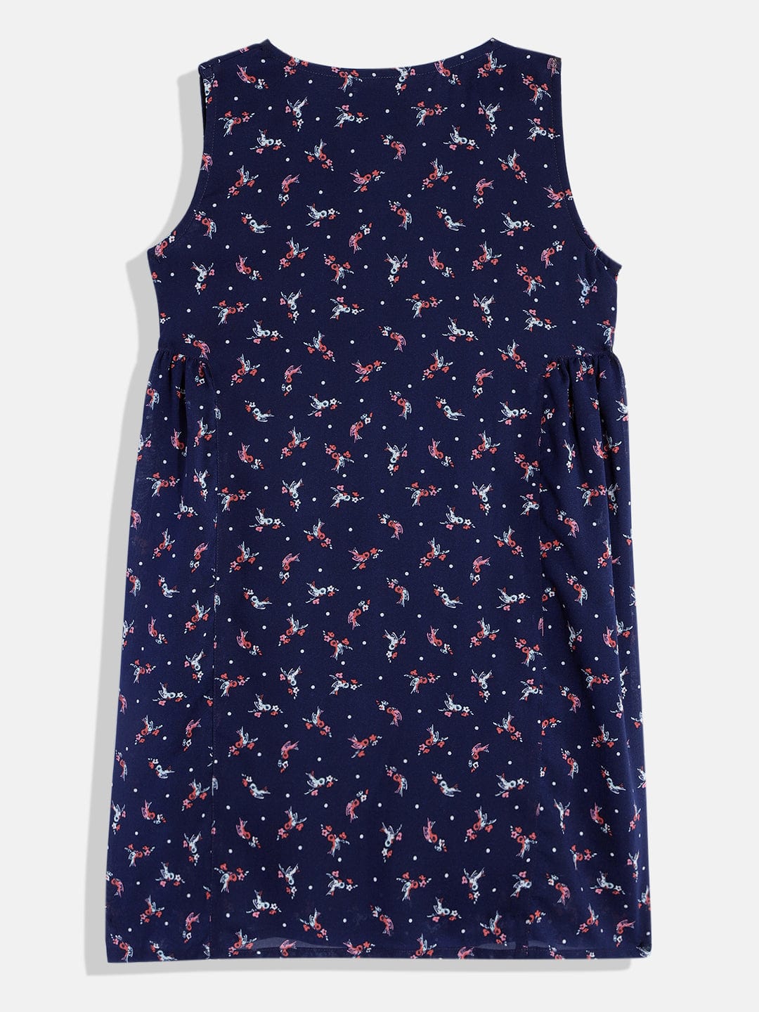 The Kaftan Company Dresses Girls Blue Deer Wrap Tieup Western Dress