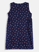 The Kaftan Company Dresses Girls Blue Deer Wrap Tieup Western Dress