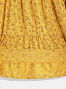 The Kaftan Company Dresses Girls Yellow  Doodle Pom Pom Cute Day Wear Western Dress