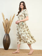 The Kaftan Company Dresses Hand Embroidered Flowy Floral Resort Dress