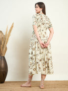 The Kaftan Company Dresses Hand Embroidered Flowy Floral Resort Dress