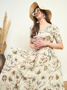 The Kaftan Company Dresses Hand Embroidered Flowy Floral Resort Dress
