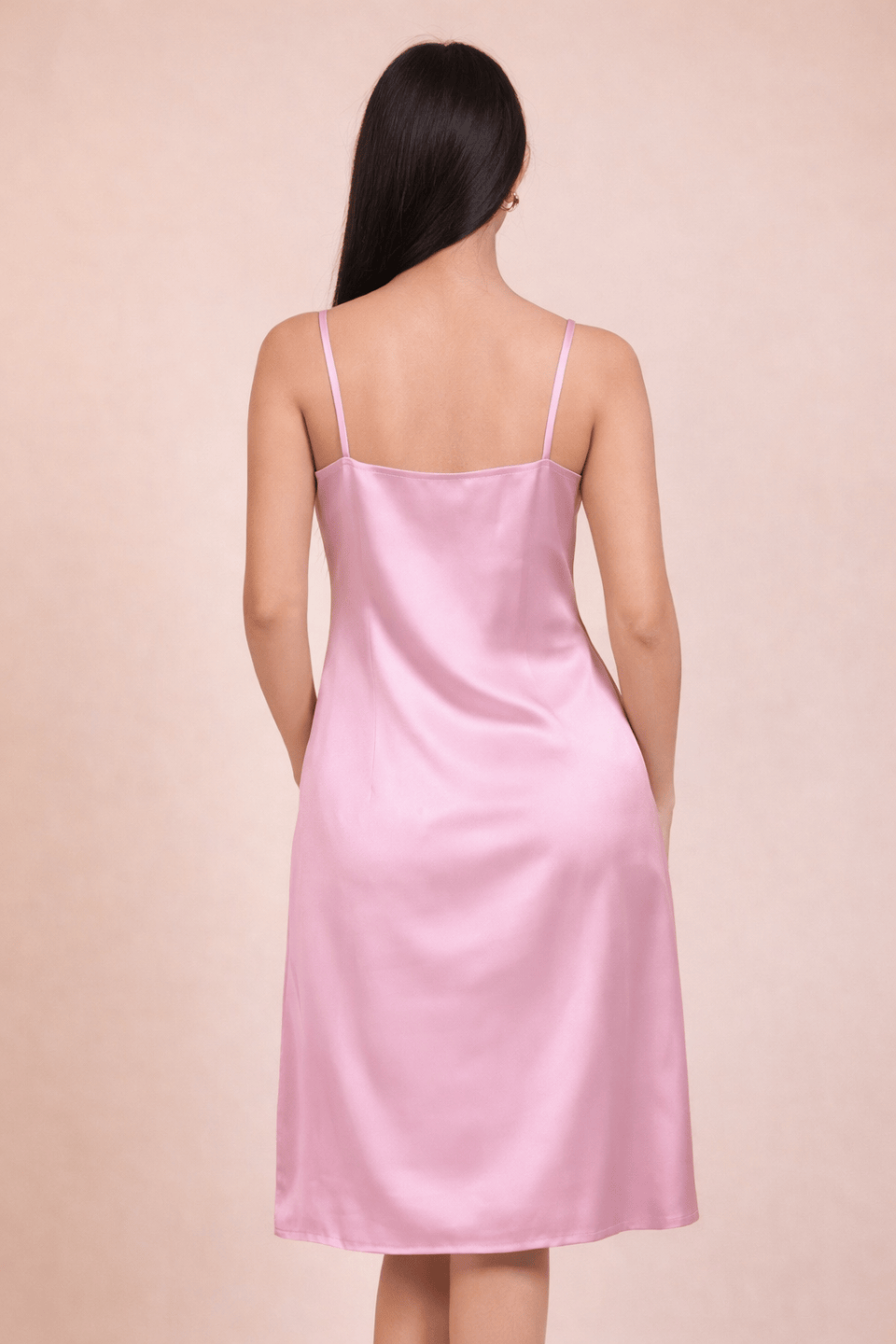 The Kaftan Company Dresses Lavender Georgette and Satin Layered Partywear Dress
