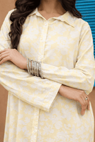 The Kaftan Company Dresses Lemon Floral Full-Length Shirt Dress