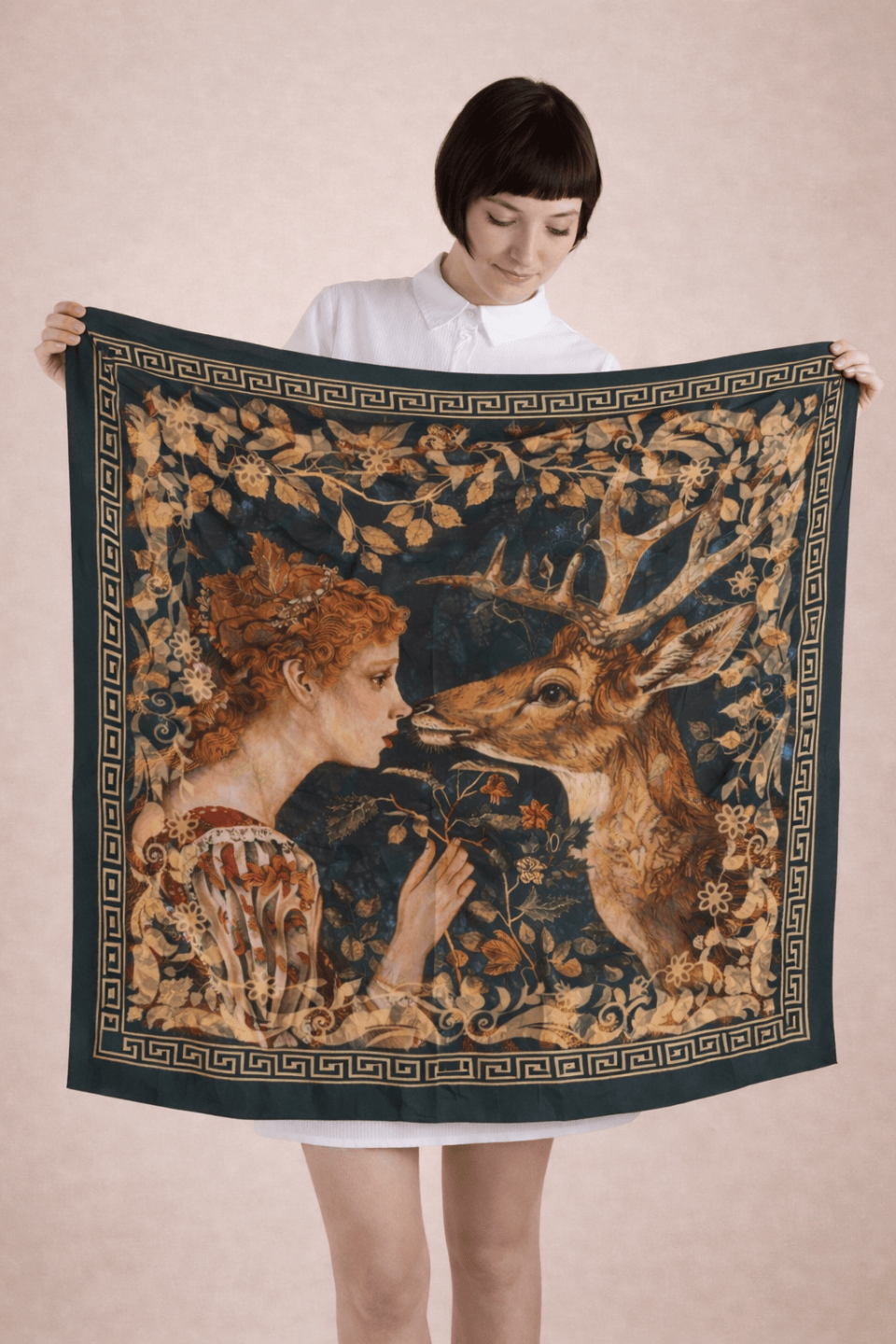 The Kaftan Company Dresses One size Black Woodland Reverie Silk Scarf