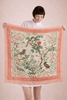 The Kaftan Company Dresses One size Cream Songbird Garden Silk Scarf