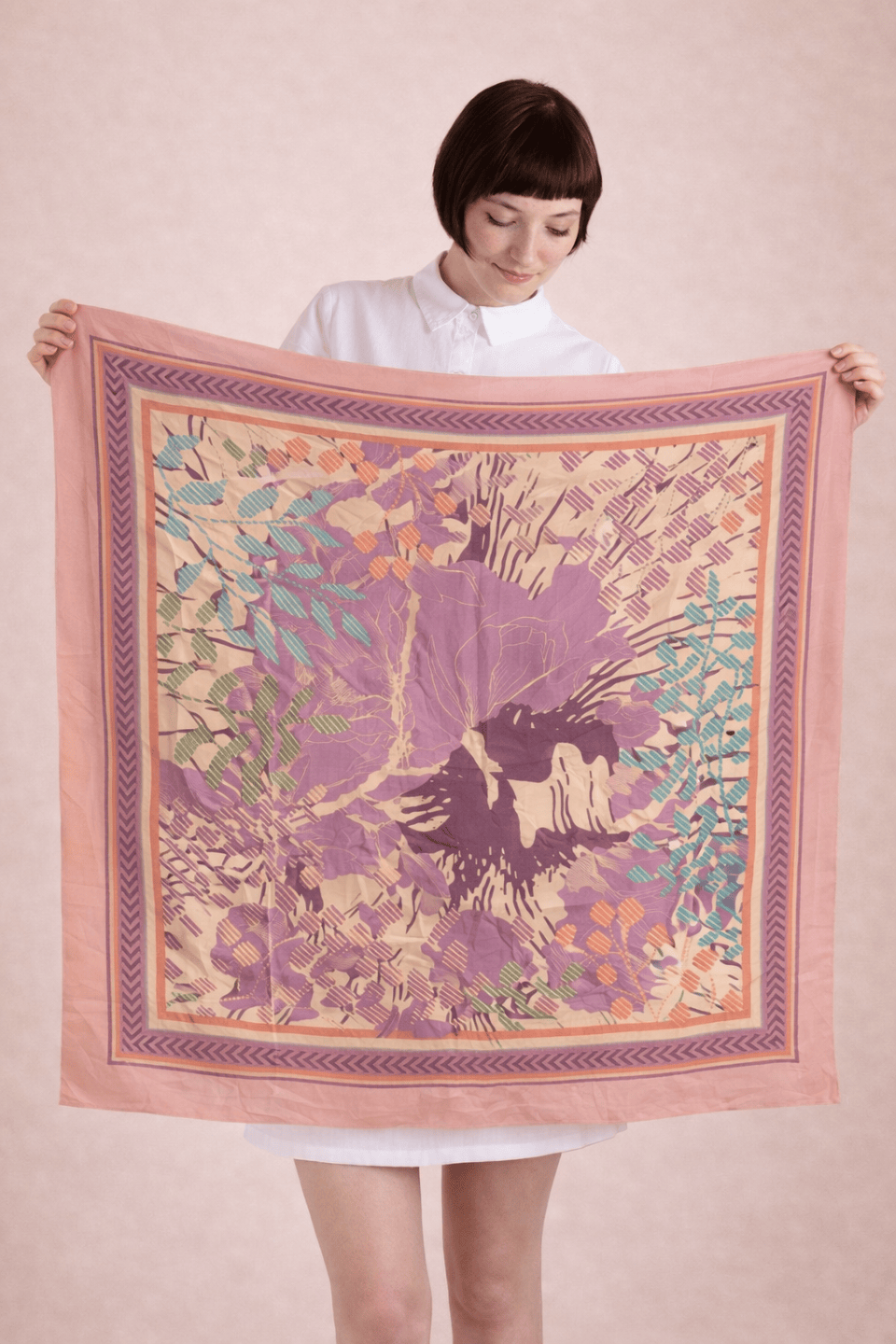 The Kaftan Company Dresses One size Pink Petal Drift Silk Scarf