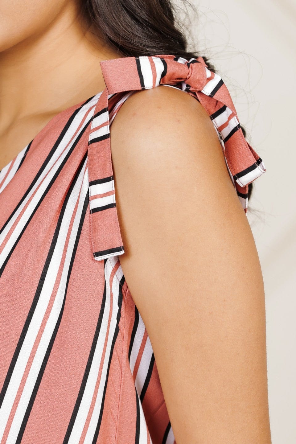 The Kaftan Company Dresses Pink Striped Modal Maternity Nursing Dress