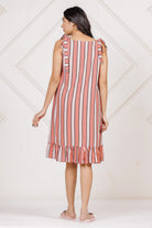 The Kaftan Company Dresses Pink Striped Modal Maternity Nursing Dress