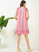 The Kaftan Company Dresses Rosy Striped Maternity and Feeding Dress