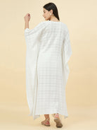 The Kaftan Company Dresses White Cotton Resort Kaftan – Lightweight Front-Tie Coverup