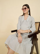 The Kaftan Company Dresses White Polka Dot Modal Maternity Dress – Soft & Flowy Comfort