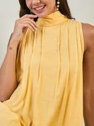 The Kaftan Company Dresses Yellow Hearts Mini Ruffled Dress