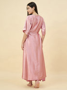 The Kaftan Company Gown Set Blush Pink Satin Gownset – Bridal Elegance from the Intimare Collection