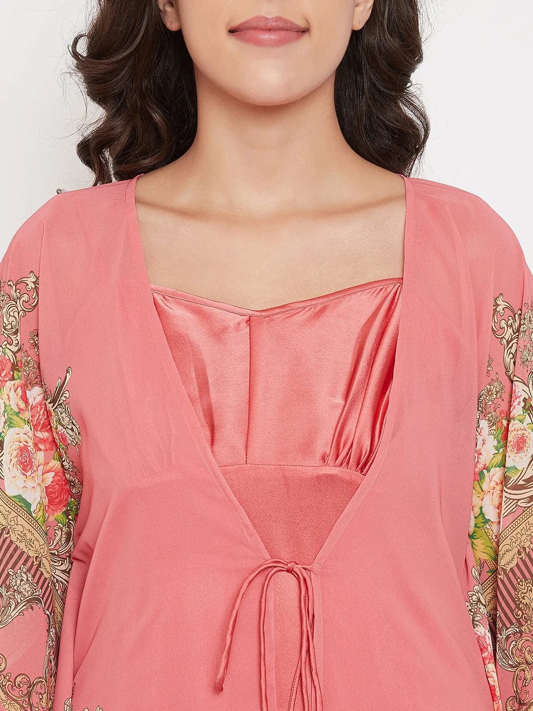 The Kaftan Company Gown Set Blushed Roses Kaftan Gown - (Clearance - Final Sale)