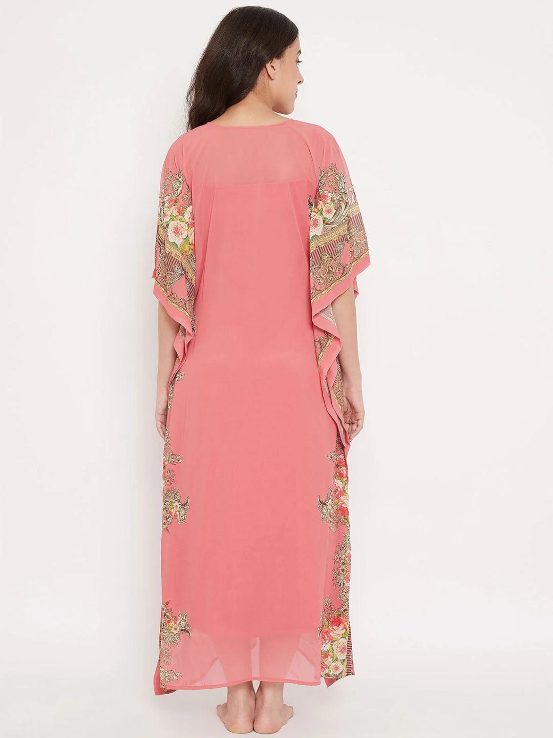 The Kaftan Company Gown Set Blushed Roses Kaftan Gown - (Clearance - Final Sale)