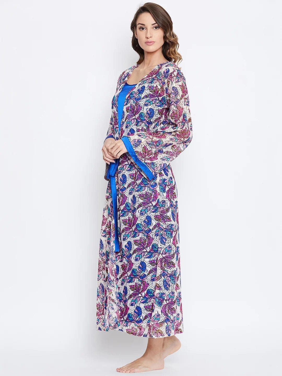 The Kaftan Company Gown Set FLORAL LACE KAFTAN GOWN - (Clearance - Final Sale)