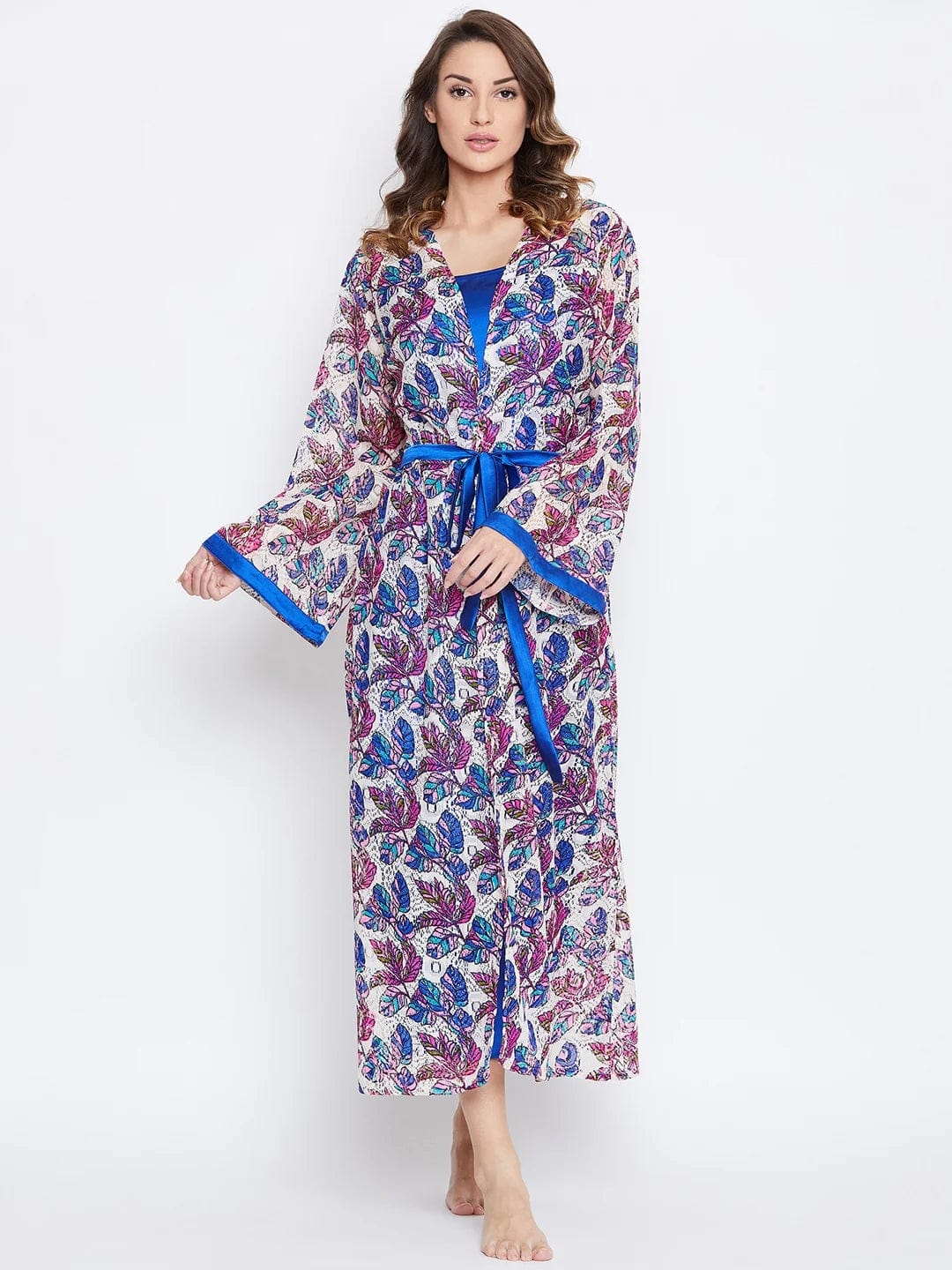 The Kaftan Company Gown Set FLORAL LACE KAFTAN GOWN - (Clearance - Final Sale)