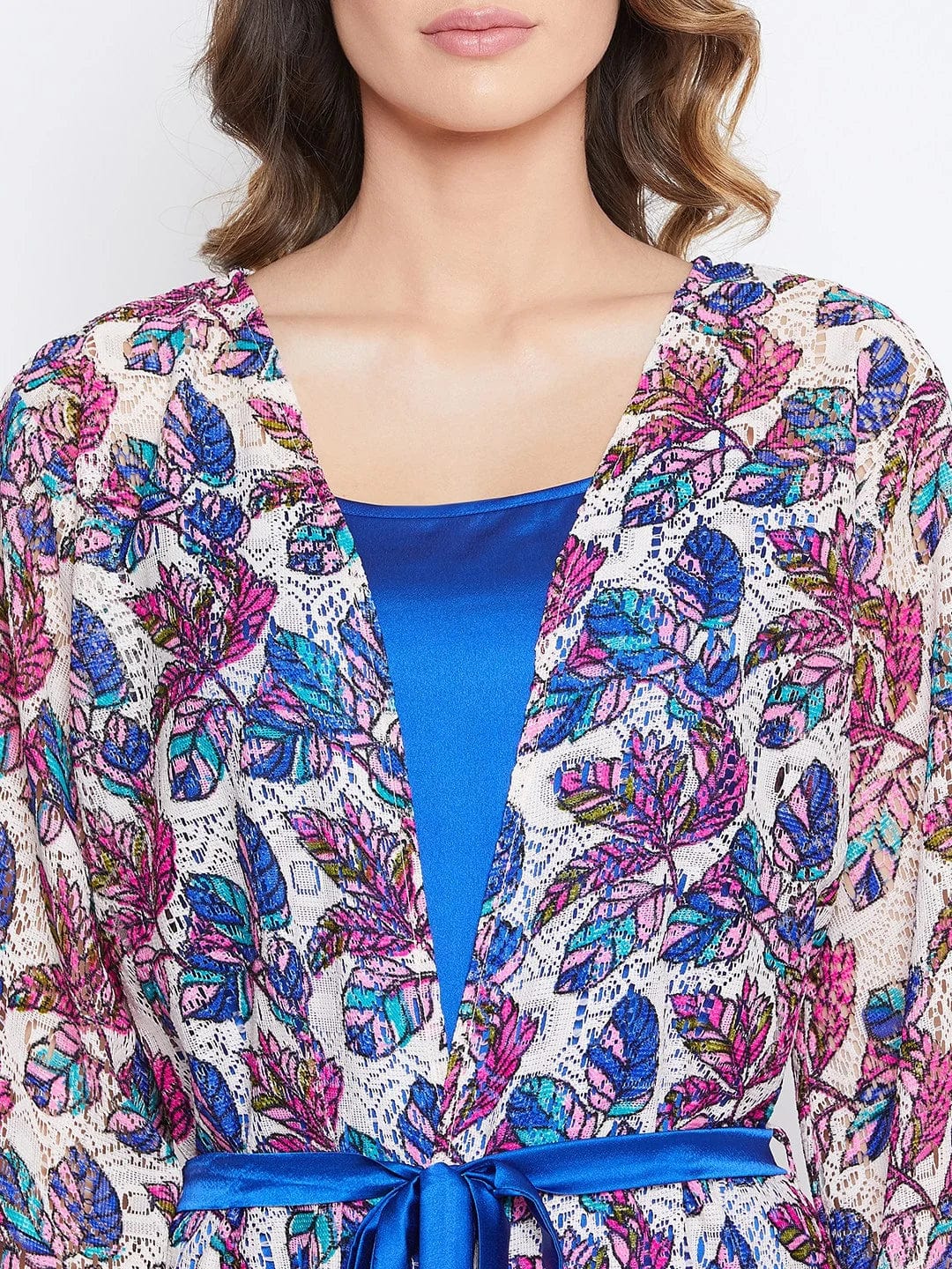 The Kaftan Company Gown Set FLORAL LACE KAFTAN GOWN - (Clearance - Final Sale)