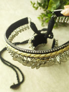 The Kaftan Company Jewelry Handmade Coin and Jute Choker and Hand Cuff Set