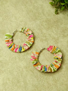 The Kaftan Company Jewelry Handmade Ruffled Fabric Earrings
