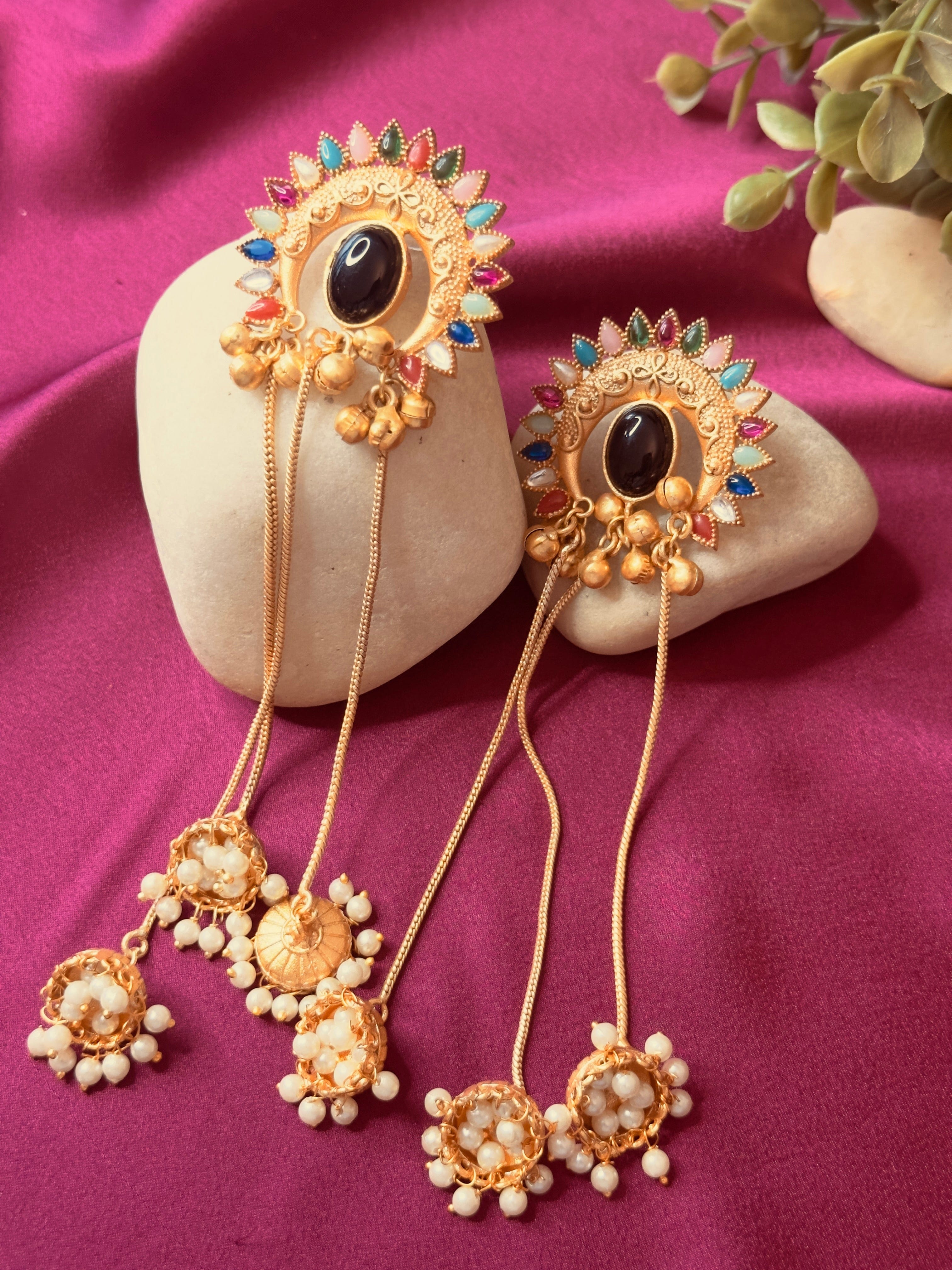 The Kaftan Company Jewelry Heritage Pearl Jhumka Earrings