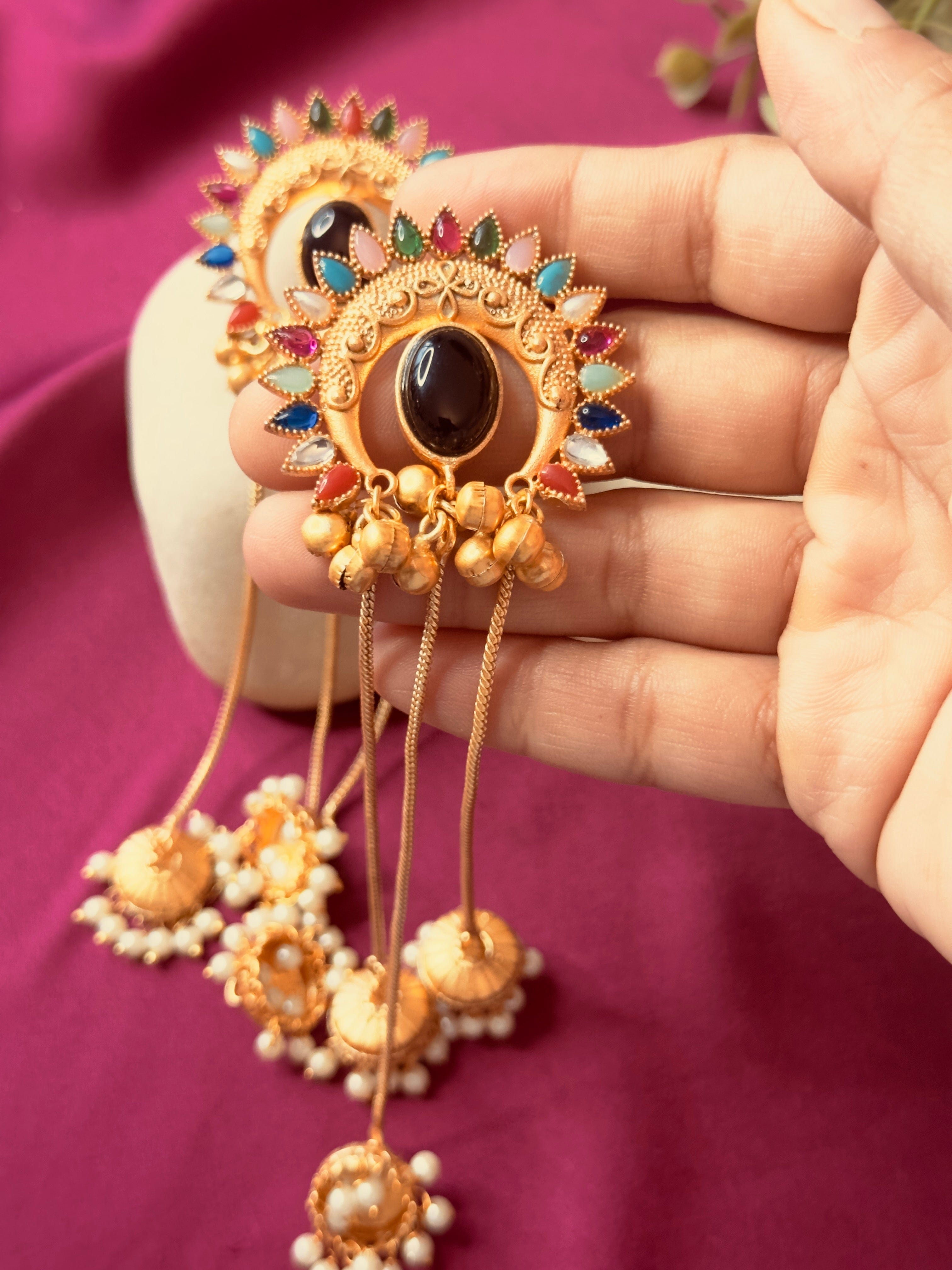 The Kaftan Company Jewelry Heritage Pearl Jhumka Earrings