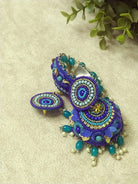 The Kaftan Company Jewelry Regular Extra-Large Handcrafted Jhumkas with Vibrant Colors and Pearl