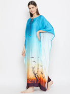The Kaftan Company Kaftan BLUE OMBREY LOUNGEWEAR KAFTAN - (Clearance - Final Sale)