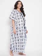 The Kaftan Company Kaftan Blue Paisley Batik Hand Block Maternity Kaftan - (Clearance - Final Sale)
