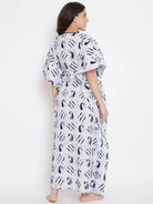 The Kaftan Company Kaftan Blue Paisley Batik Hand Block Maternity Kaftan - (Clearance - Final Sale)